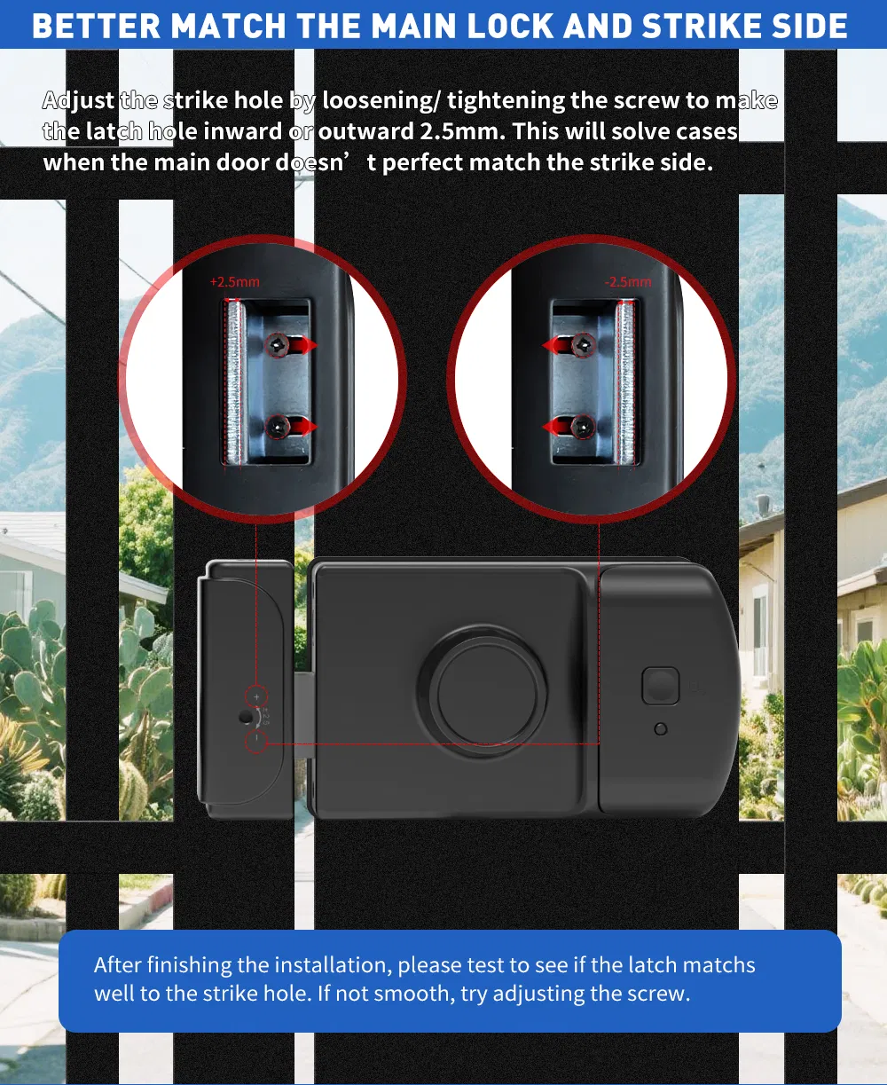2025 Dual Side Fingerprint Security Smart Lock Tuya APP WiFi Keyless Access for Smart Home Gate Door Lock