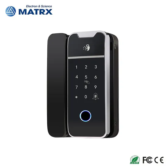 Electric Fingerprint Smart Ttlock APP Digital Glass Sliding Door Lock