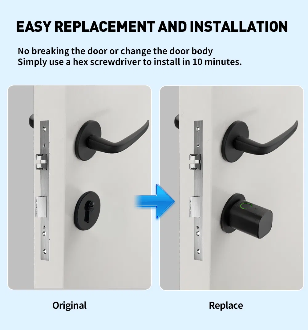 Good Quality Tuya Remote Control Fingerprint and Password Hardware Smart Door Lock