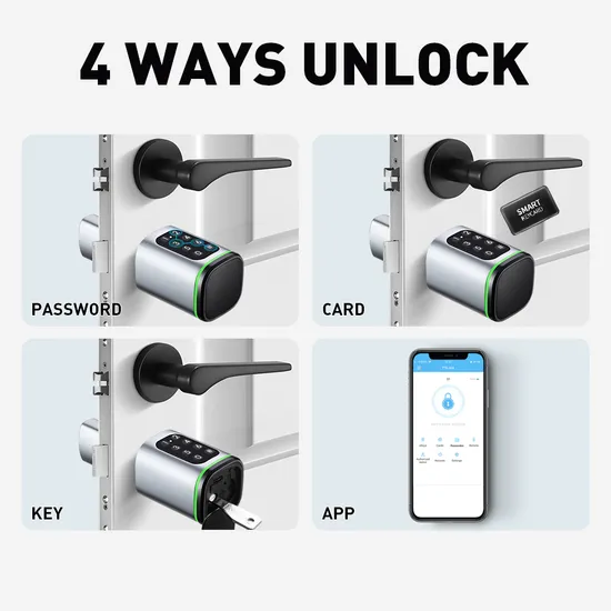 Smart Cylinder with Ttlock APP Adjustable Cylinder Size Electronic Password Smart Lock