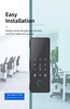 Tuya - System Smart Glass Door Lock with Password and Fingerprint Unlocking Functions