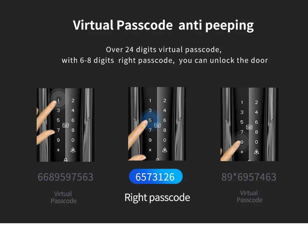 3D Face Recognition Smart Door Lock F13 Camera Auto Close Tuya APP Wi-Fi Record Video