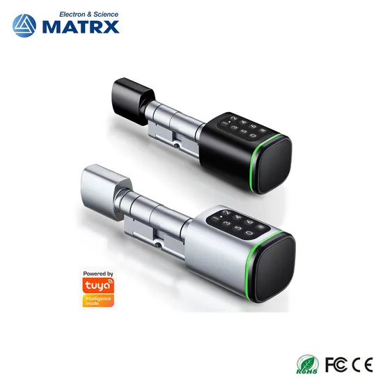 Tuya APP Adjustable Cylinder Size Waterproof Smart Cylinder Lock