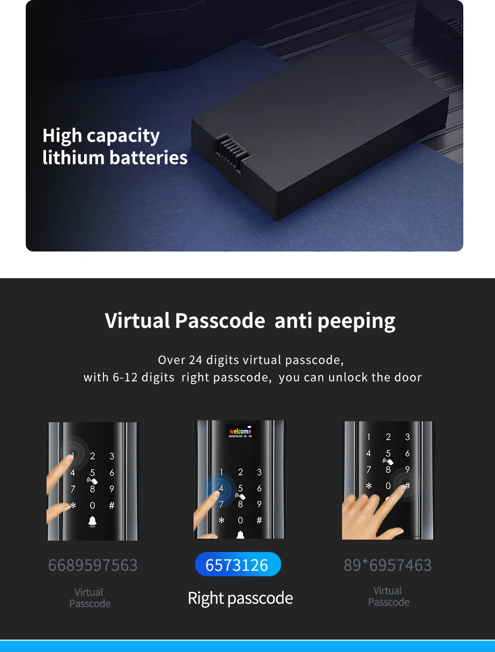 2024 New Product 6085 Mortise Luxury Matt Black Automatic 9 Languages 3D Face Recognition Smart Door Lock