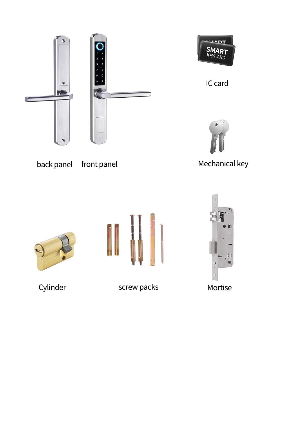 Waterproof Stainless Steel 304 Fingerprint Password Keyless Entry Tuya Samrt Lock