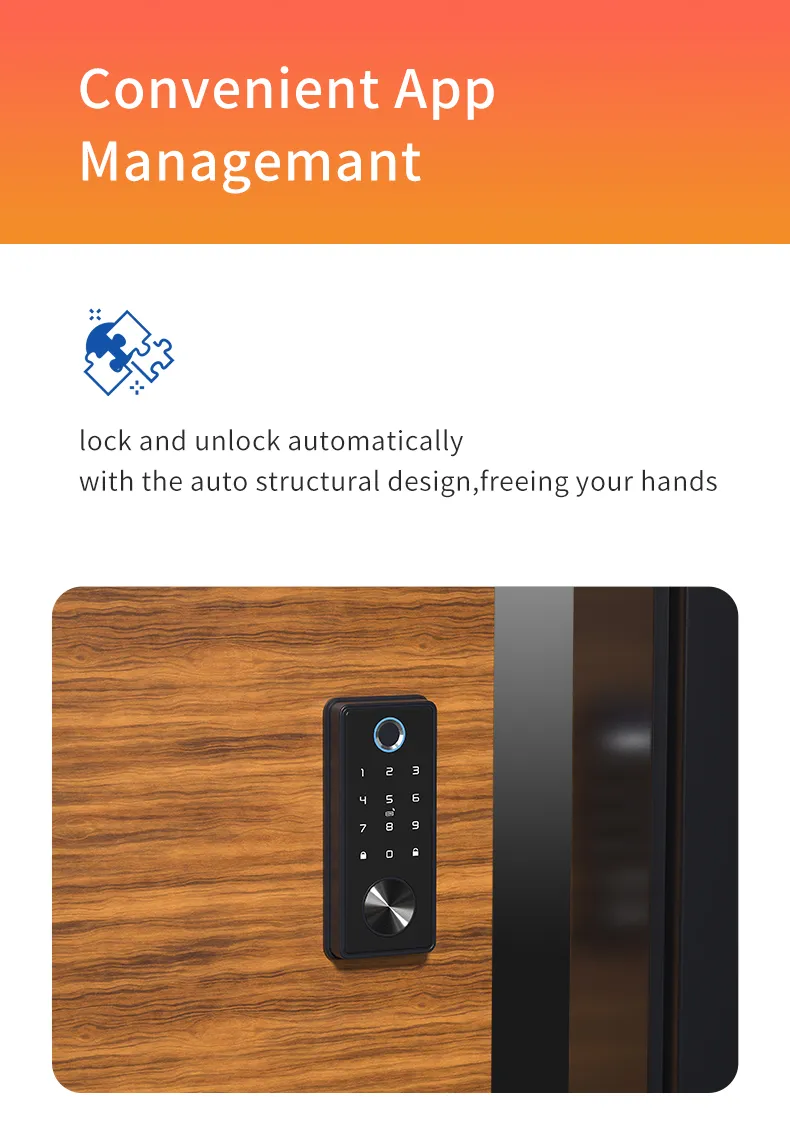 Smart Tuya APP Automatic Electronic Deadbolt Door Locks