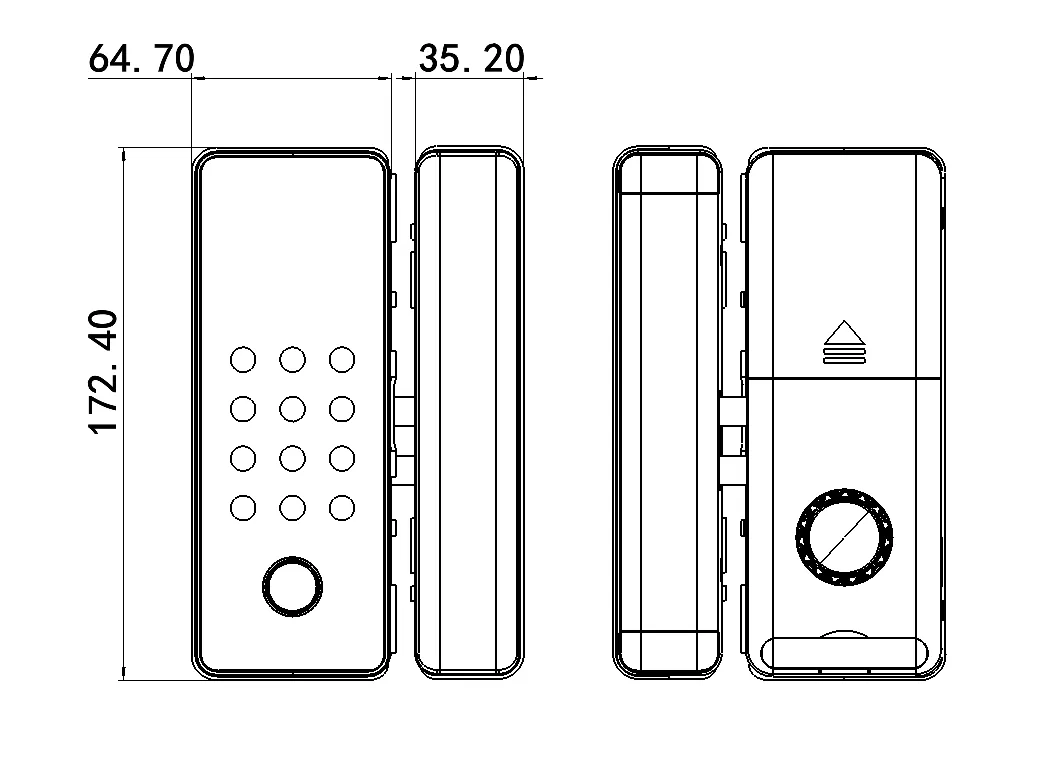 Tuya - System Smart Glass Door Lock with Password and Fingerprint Unlocking Functions