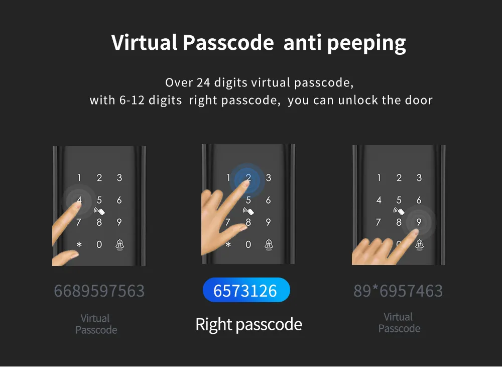 Ttlock Smart Lock Fingerprint Door Lock with Touch Screen Password Electronic Locks for Hotel