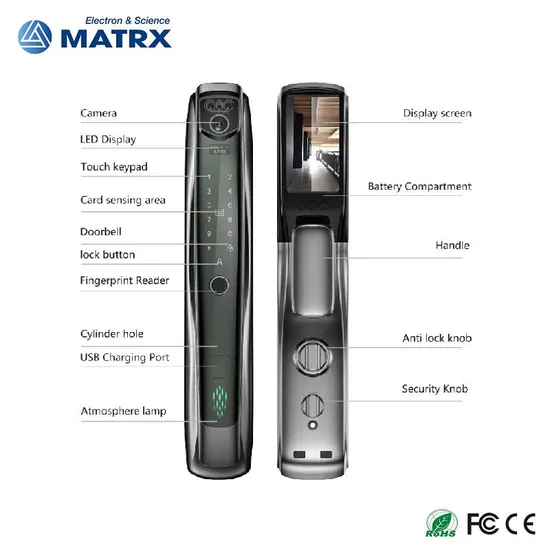 F10 3D Face Recognition Autoclose Fingerprint Digital Electronic Camera Tuya APP Wi-Fi Smart Door Lock with Eye Scanner
