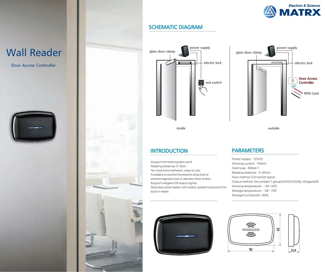 Smart Split Security Control System Electronic RFID Card Digital Hotel Key Card Lock