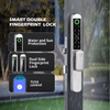 IP65 Double-Sided Fingerprint Stainless Steel Smart Lock with Tuya System