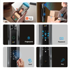 2024 New Product 6085 Mortise Luxury Matt Black Automatic 9 Languages 3D Face Recognition Smart Door Lock