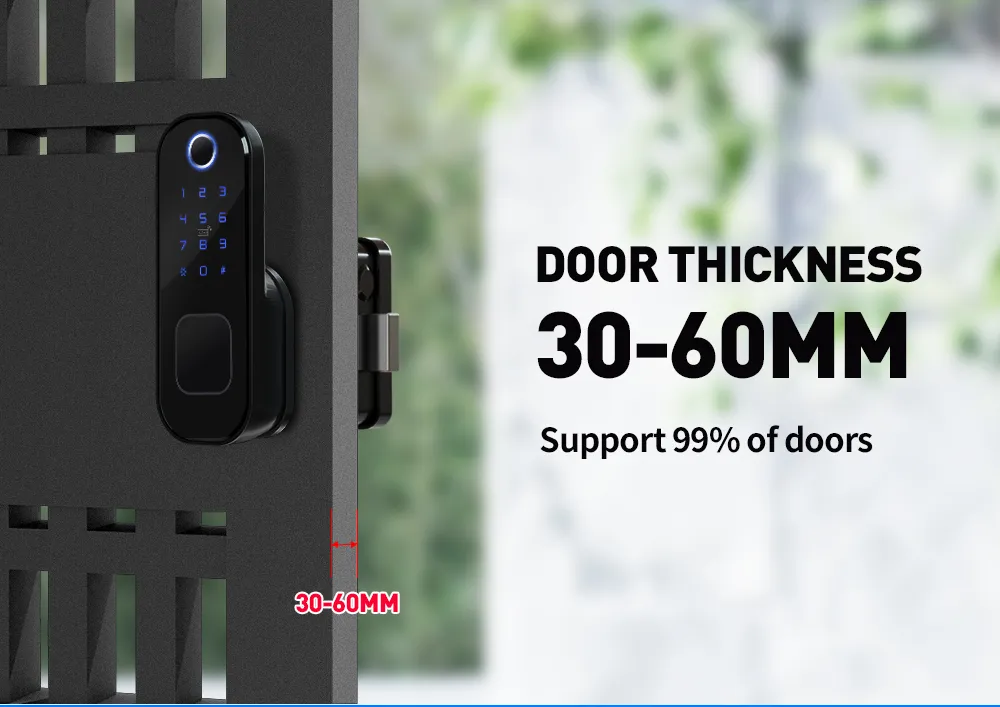 Dual Side Fingerprint Security Rim Lock Smart Lock Ttlock APP