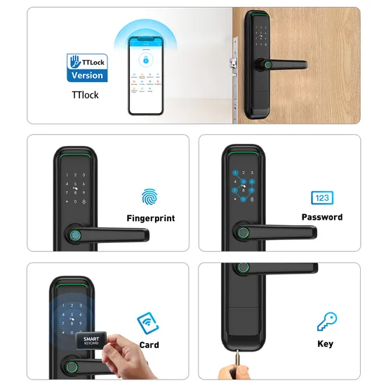 Ttlock Smart Lock Fingerprint Door Lock with Touch Screen Password Electronic Locks for Hotel