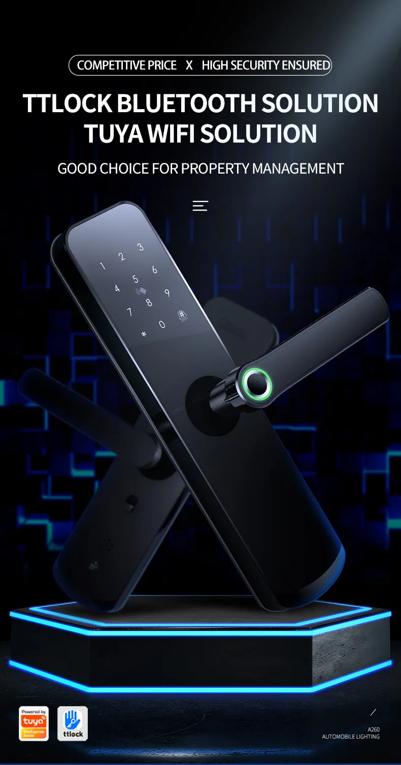 Hot Selling Biometric Waterproof Home Main Gate Digital Door Tuya Lock