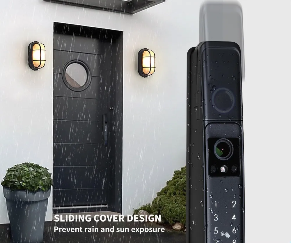 2024 New Product 3D Face Recognition Cat's Eye Camera Fingerprint Video Calling Remote Visual Intercom Smart Door Lock