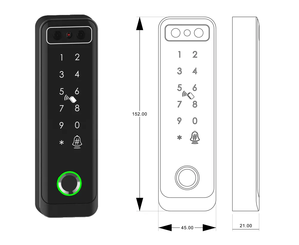 2024 New Product 3D Face Recognition Access Control with Ttlock System