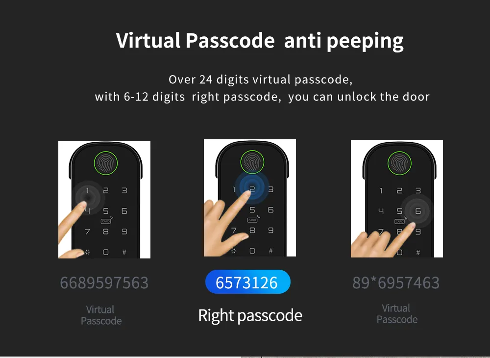 2025 Dual Side Fingerprint Security Smart Lock Tuya APP WiFi Keyless Access for Smart Home Gate Door Lock