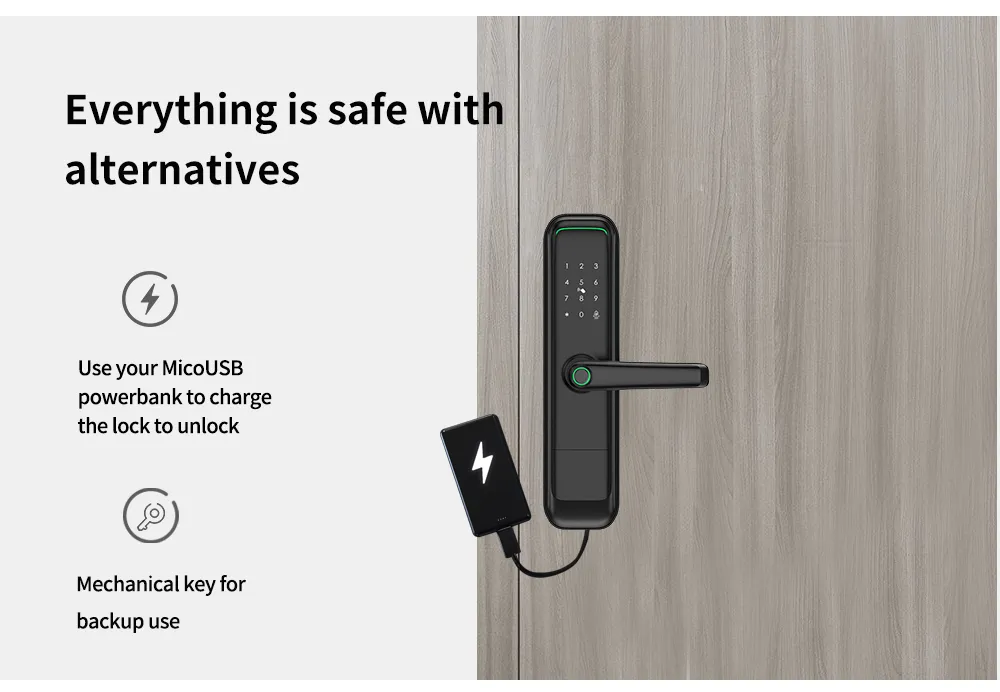 Ttlock Smart Lock Fingerprint Door Lock with Touch Screen Password Electronic Locks for Hotel