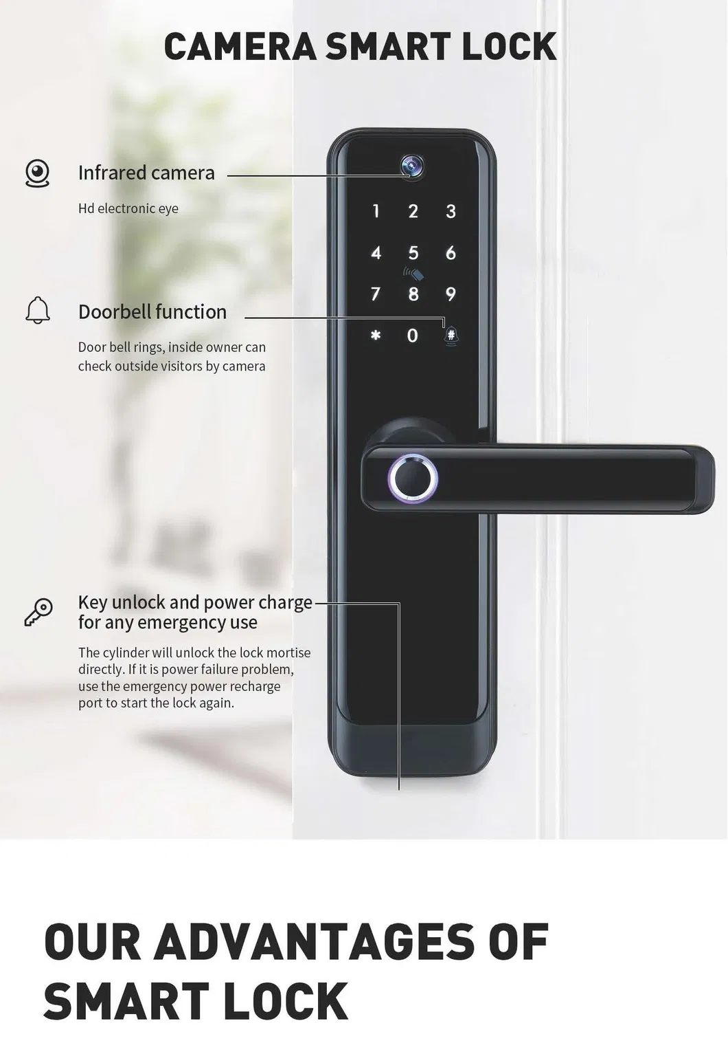 Tuya Smart Electronic Lock with Camera Electronic Cat Eye