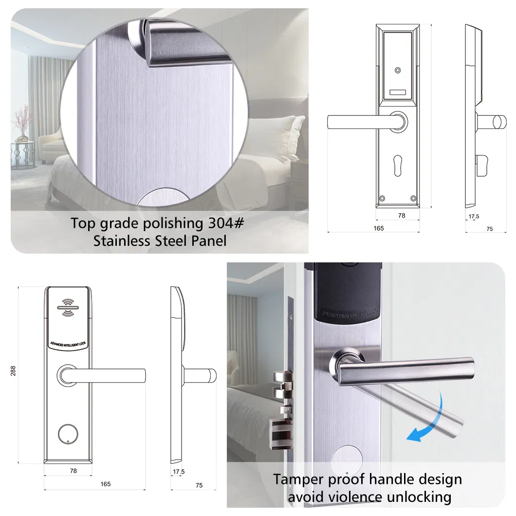 China Supplier Hotel Keyless RFID Hotel Door Lock Customized Product