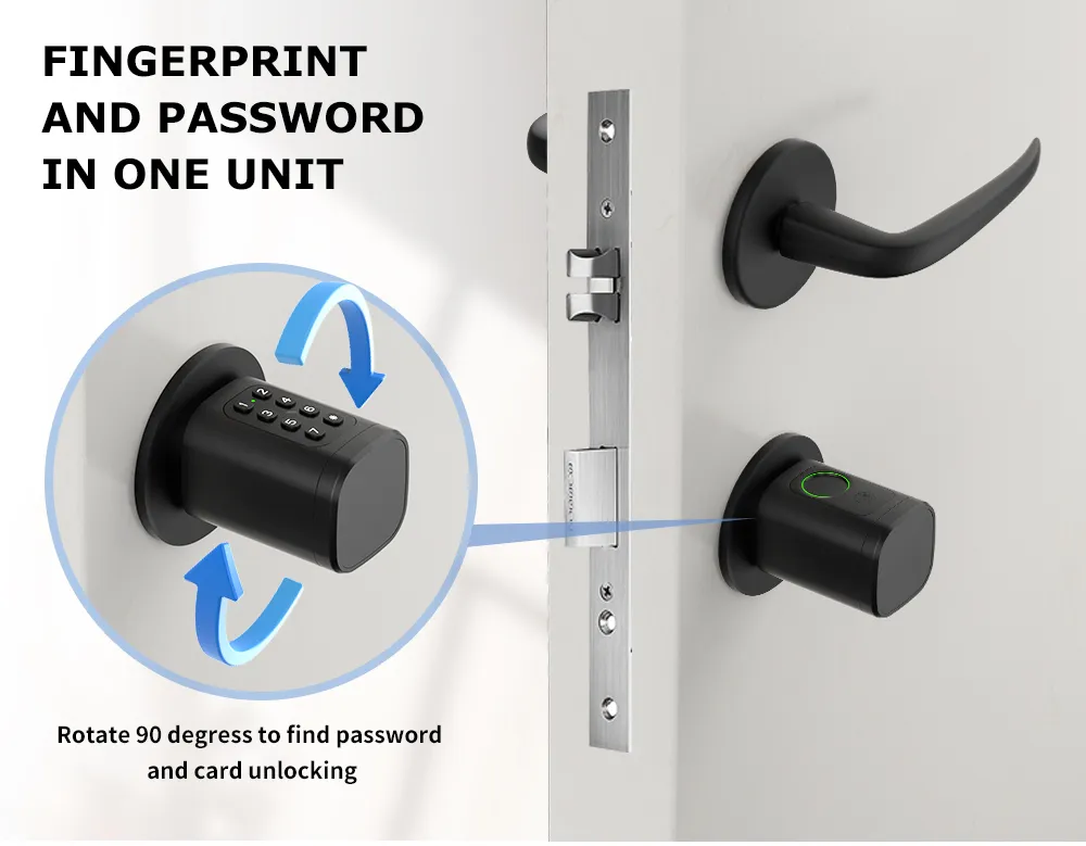 Good Quality Tuya Remote Control Fingerprint and Password Hardware Smart Door Lock