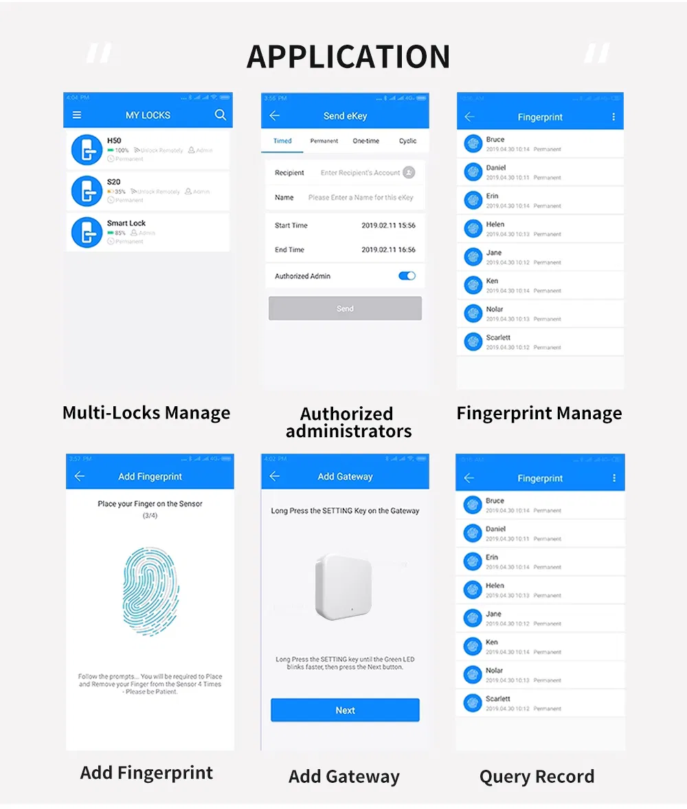 Fingerprint Ttlock Electronic Digital Lock