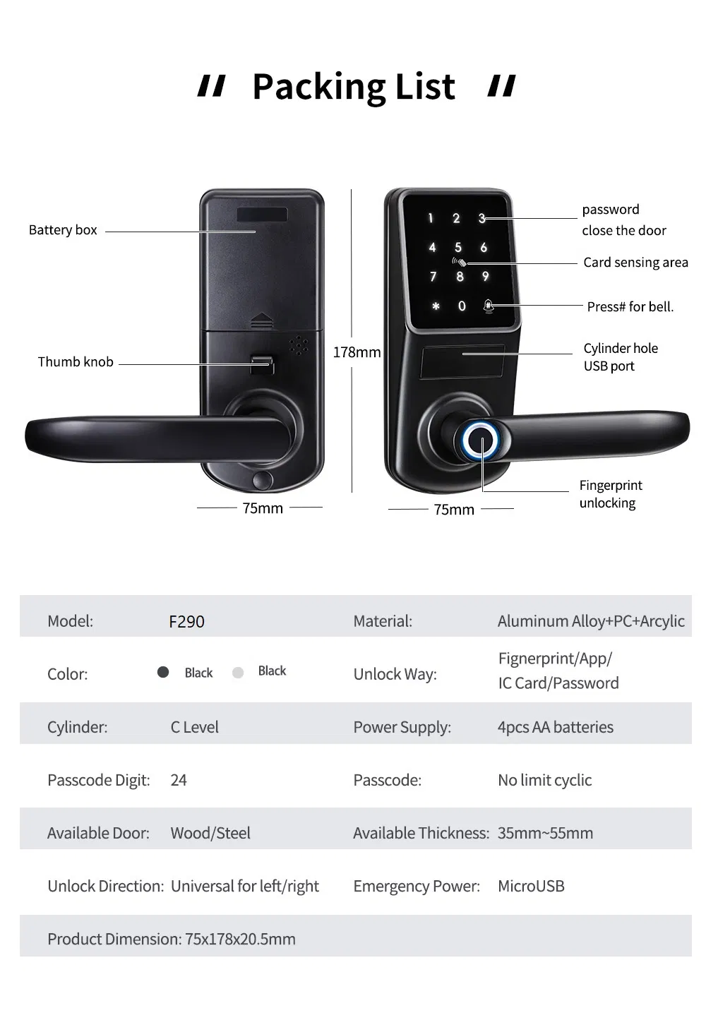 Tuya Intelligent Home Fingerprint Lock Apartment Tt Lock Applet
