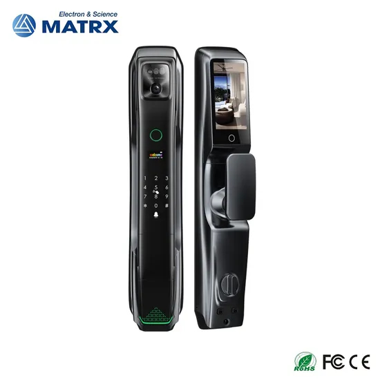 2024 New Product 6085 Mortise Luxury Matt Black Automatic 9 Languages 3D Face Recognition Smart Door Lock