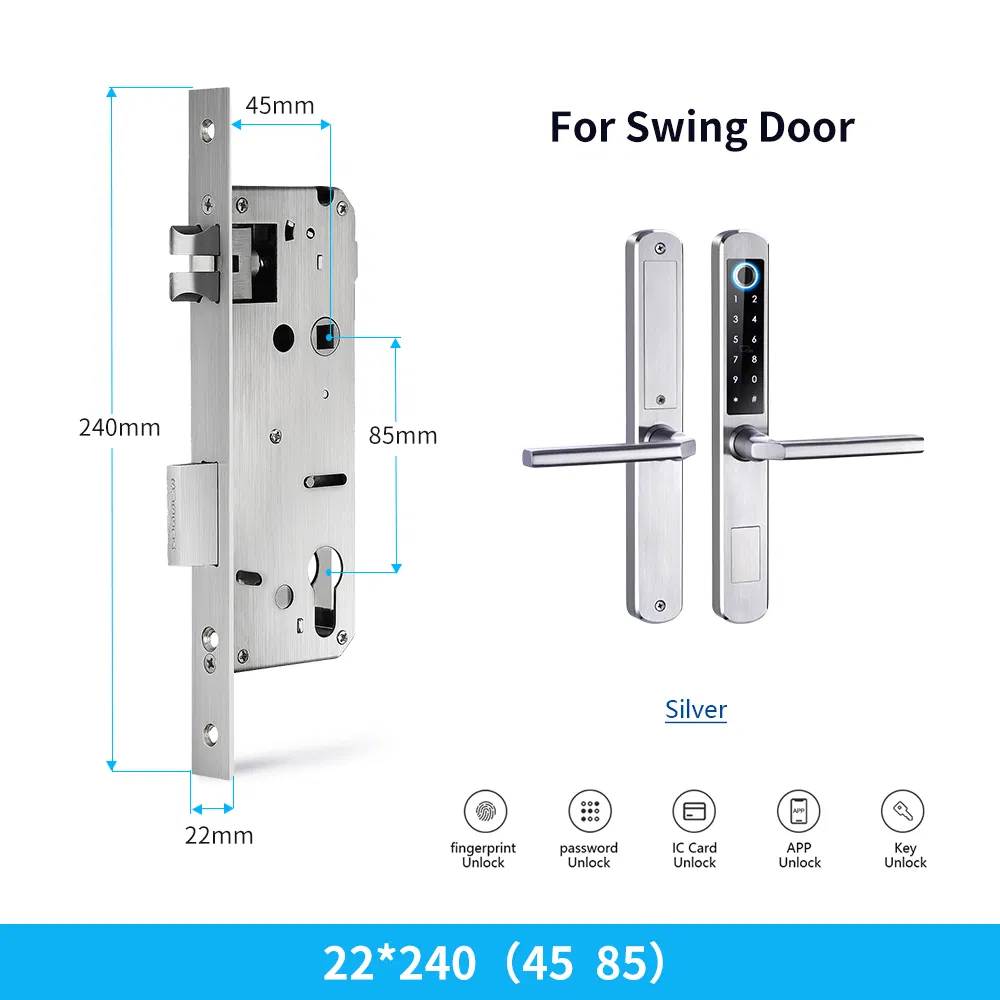 Waterproof Stainless Steel 304 Fingerprint Password Keyless Entry Tuya Samrt Lock