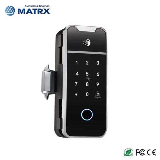 Electric Fingerprint Smart Ttlock APP Digital Glass Sliding Door Lock