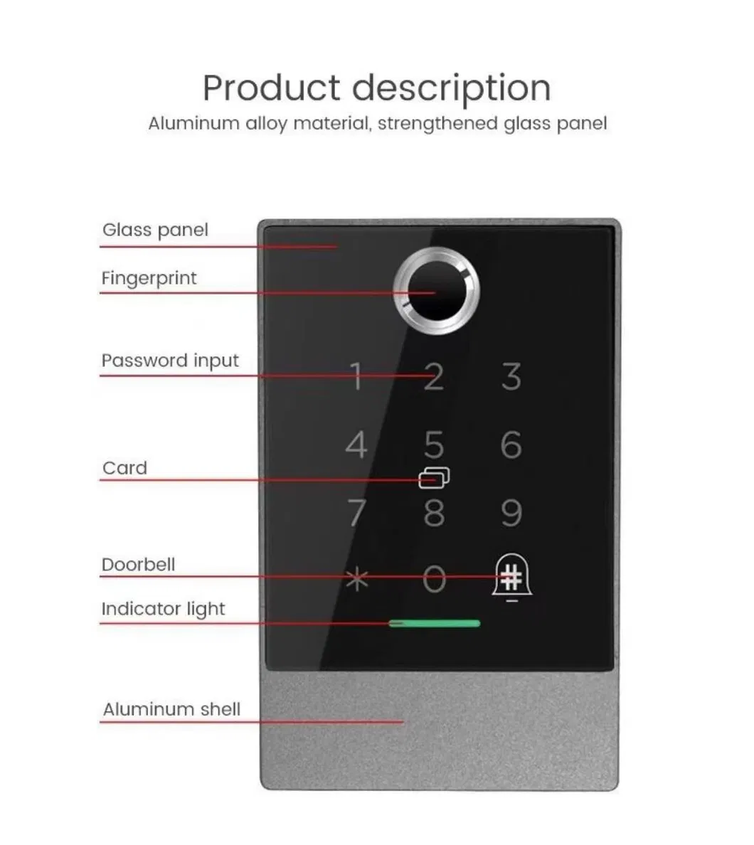 Ttlock Security Electronic Digital Password Card Fingerprint Door Access Control