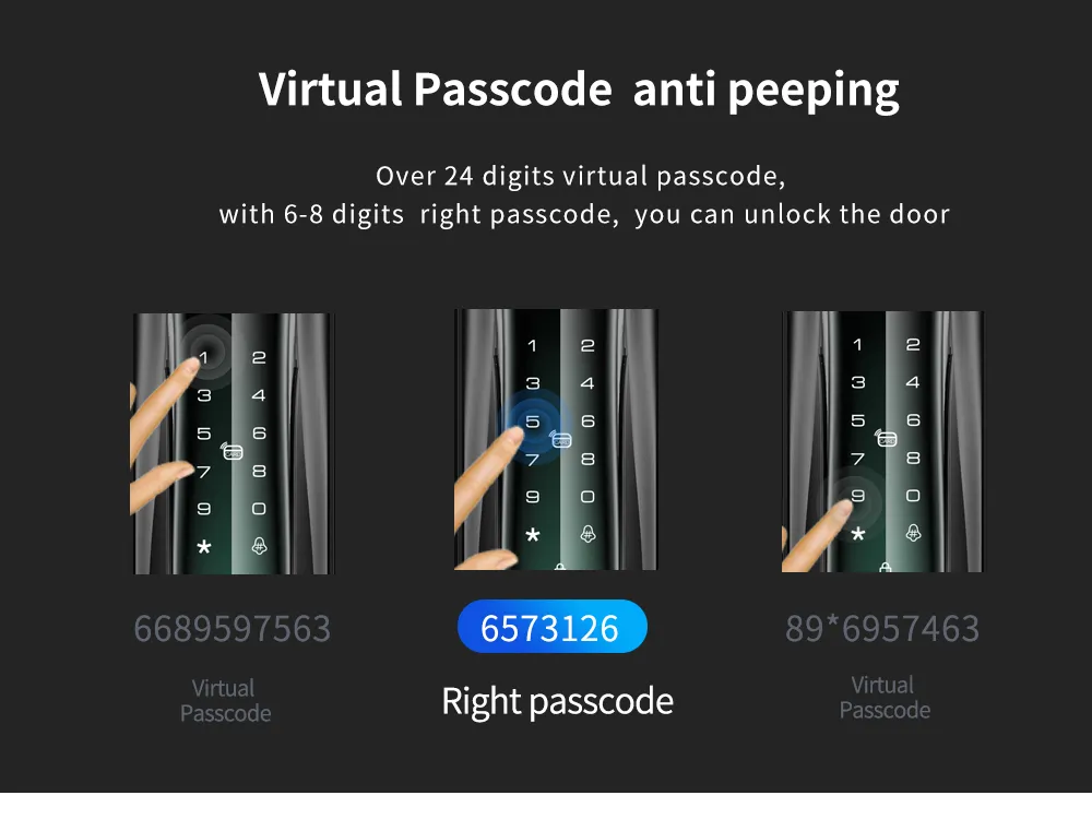 High Security Intelligent Biometric Tuya WiFi 3D Face ID Lock