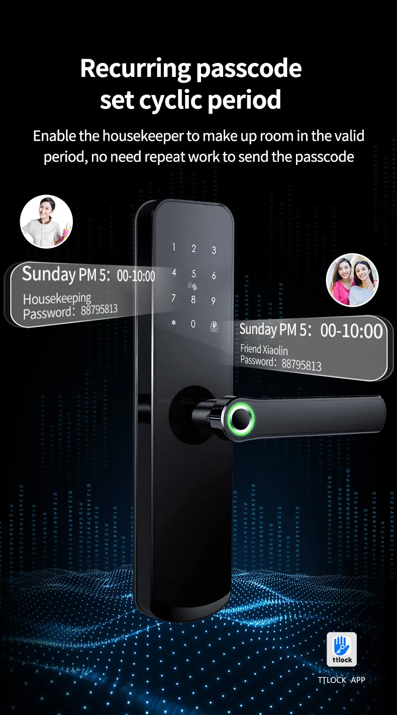 Hot Selling Biometric Waterproof Home Main Gate Digital Door Tuya Lock