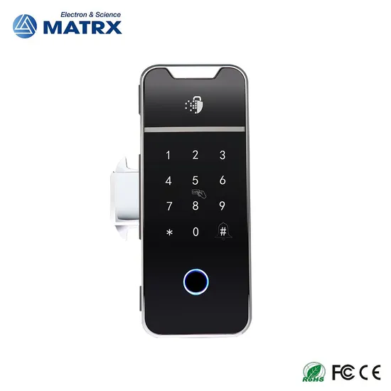 Electric Fingerprint Smart Ttlock APP Digital Glass Sliding Door Lock