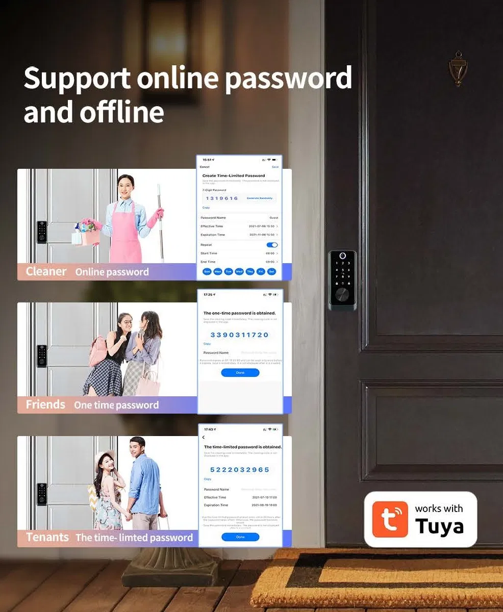 Ttlock APP Remote Control Biometric Fingerprint Password Smart Door Lock