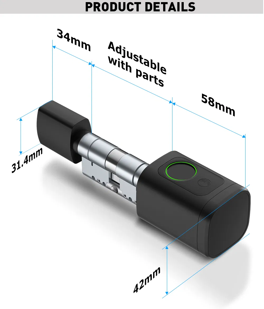 Good Quality Tuya Remote Control Fingerprint and Password Hardware Smart Door Lock