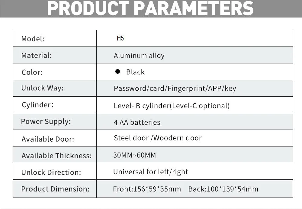Intelligent Rental Apartment Waterproof Ttlock Tuya Optional Security Rim Lock