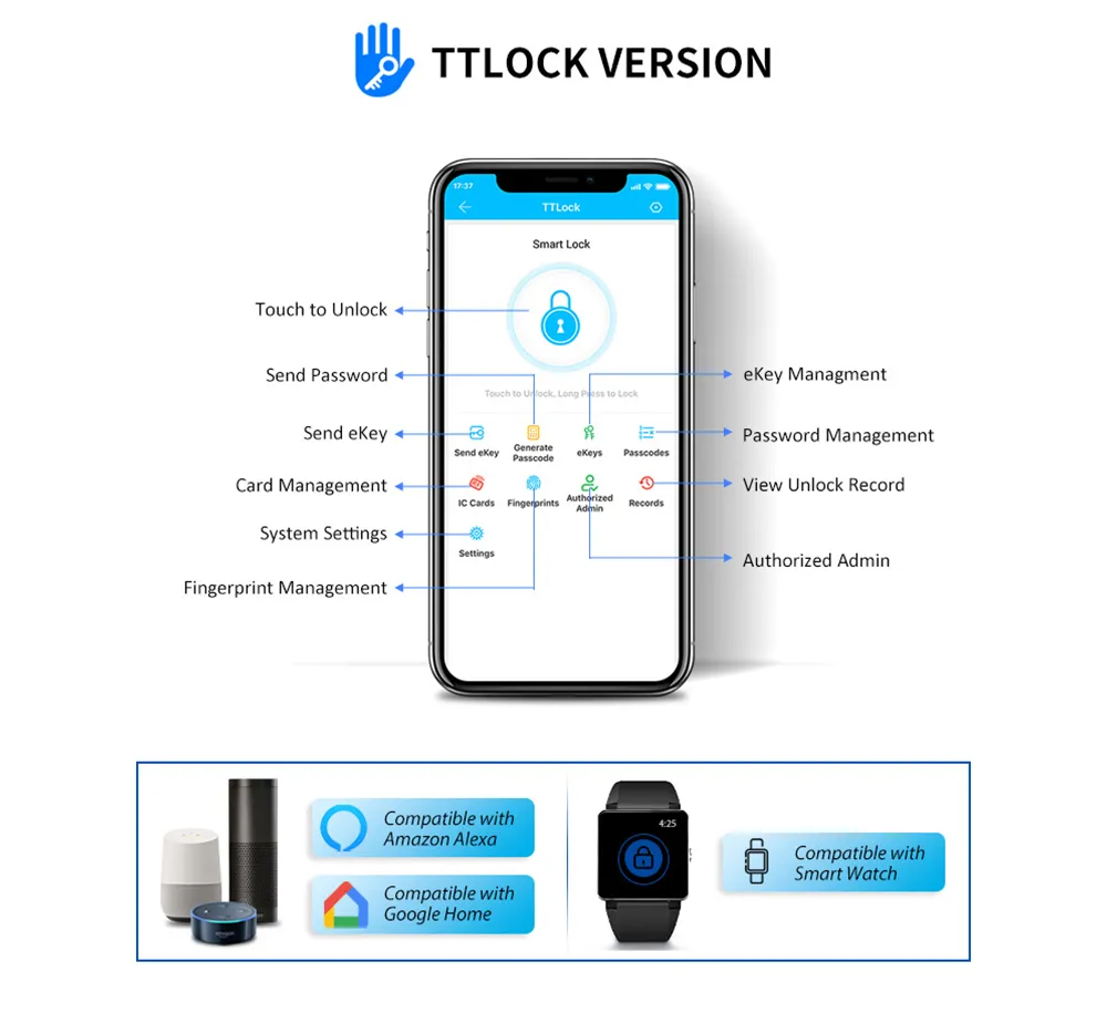 Fingerprint Ttlock Electronic Digital Lock