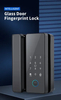 Tuya - System Smart Glass Door Lock with Password and Fingerprint Unlocking Functions