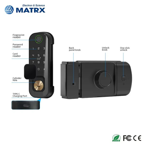 2025 Dual Side Fingerprint Security Smart Lock Tuya APP WiFi Keyless Access for Smart Home Gate Door Lock