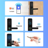 WiFi Fingerprint Handle Door Lock Long Distance Control Electronic Tuya APP