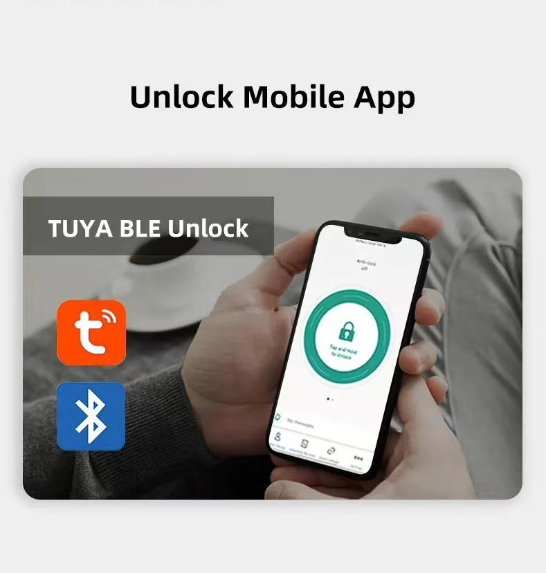 2025 New Model Tuya APP Fingerprint Digital Round Knob Ball Door Lock