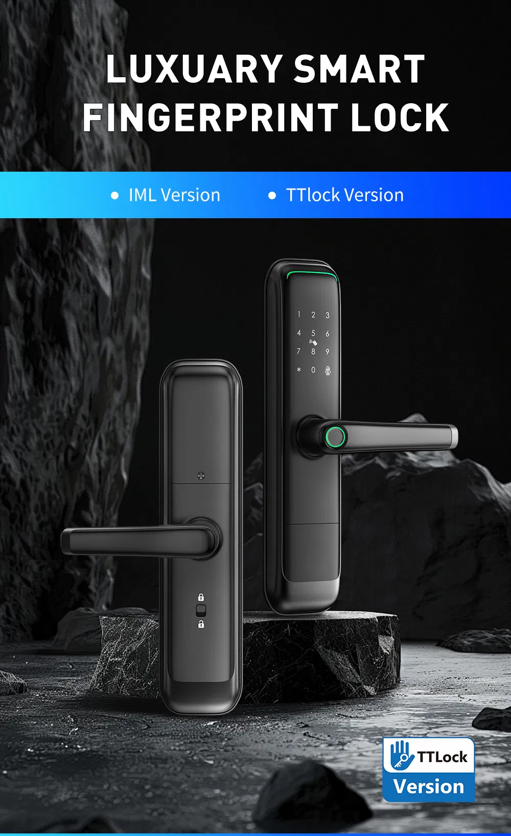 Ttlock Smart Lock Fingerprint Door Lock with Touch Screen Password Electronic Locks for Hotel
