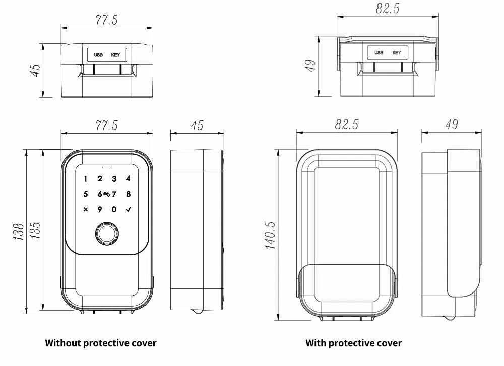 2023 New Smart Fingerprint Key Box with Ttlock