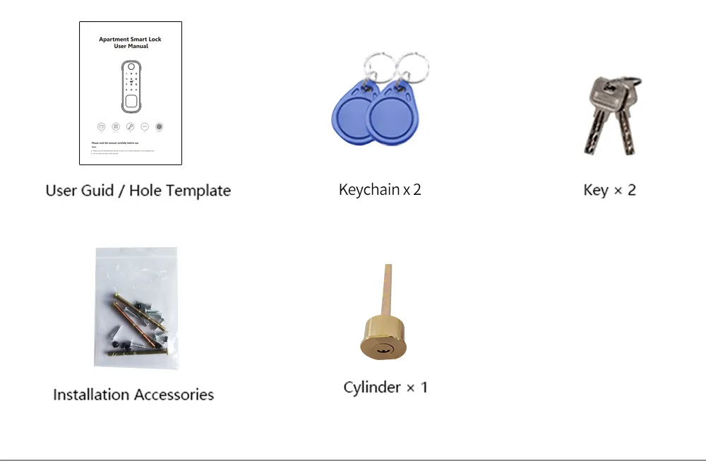 2025 Dual Side Fingerprint Security Smart Lock Tuya APP WiFi Keyless Access for Smart Home Gate Door Lock