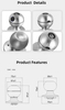 2025 New Model Tuya APP Fingerprint Digital Round Knob Ball Door Lock