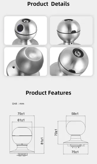 2025 New Model Tuya APP Fingerprint Digital Round Knob Ball Door Lock