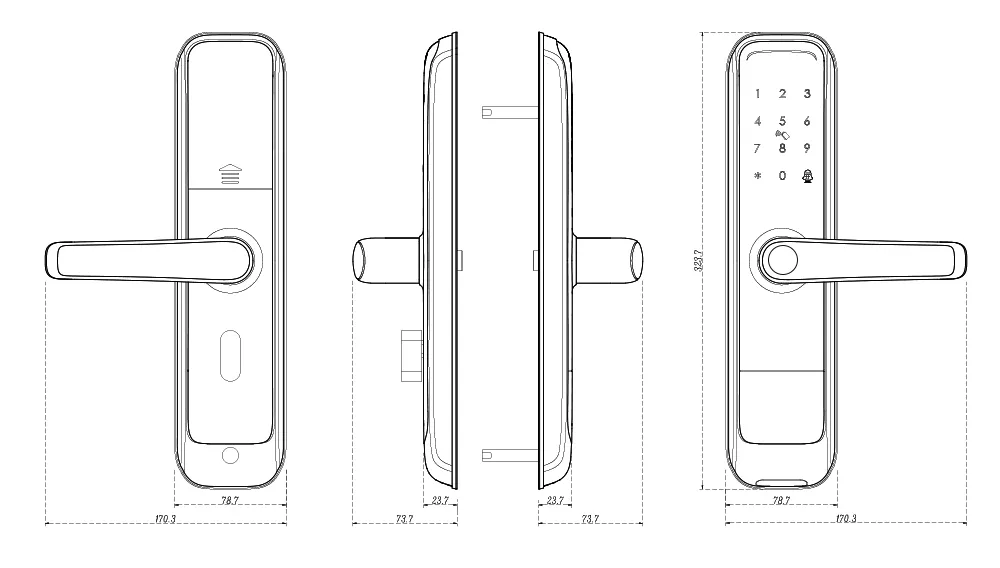 Ttlock Smart Lock Fingerprint Door Lock with Touch Screen Password Electronic Locks for Hotel