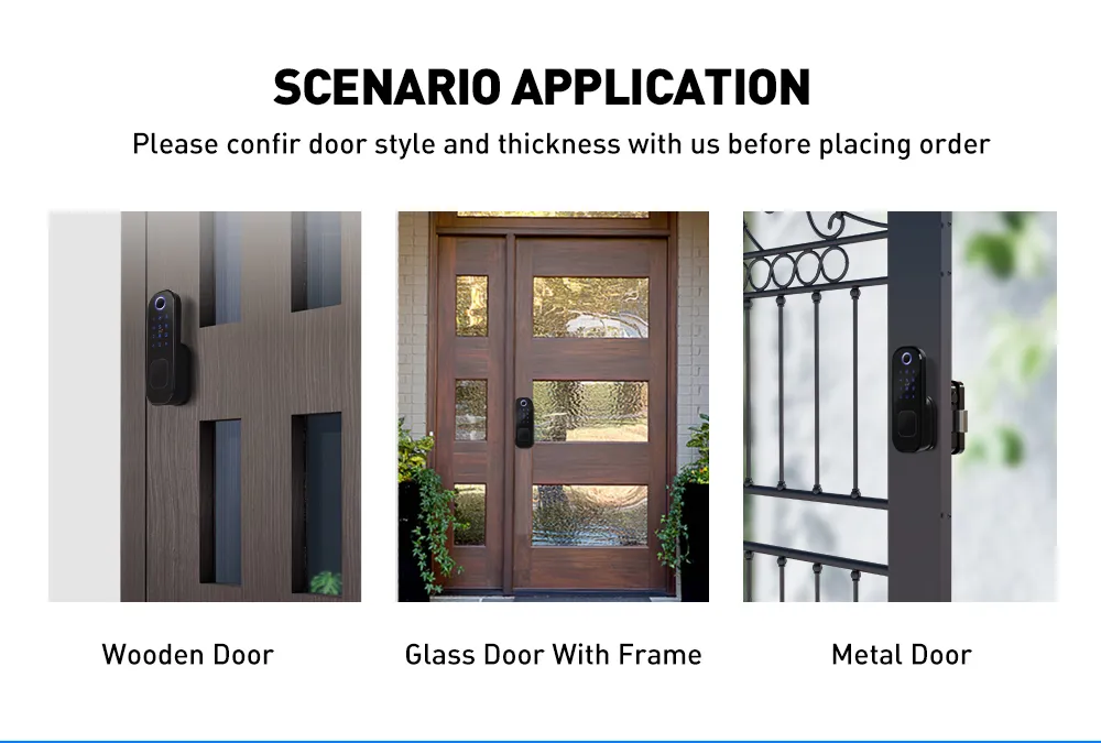 Intelligent Rental Apartment Waterproof Ttlock Tuya Optional Security Rim Lock